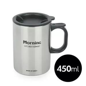 키친플라워 이중스텐 빅머그 450ml