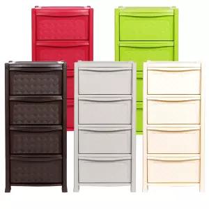 비엘라 4단서랍장 라탄 플라스틱서랍장 수납장 정리함 사물함