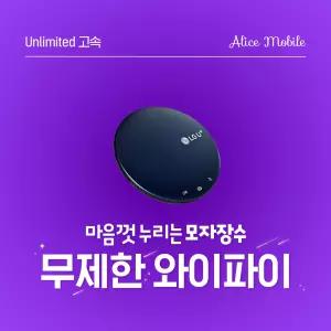 국내 앨리스와이파이 30일 60GB+ 무제한 휴대용 포켓와이파이 한국 에그대여 무선인터넷