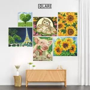 디클레어 DIY 비즈 구슬 캔버스형 액자형 30x30 40x50 보석십자수 세트