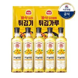 [사조대림] 카놀라유 900ml x5개 +튀김/부침가루1kg x2개 /기름/오일/튀김/식용유