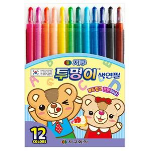 지구화학 지구 투명이 색연필 12색 샤프식