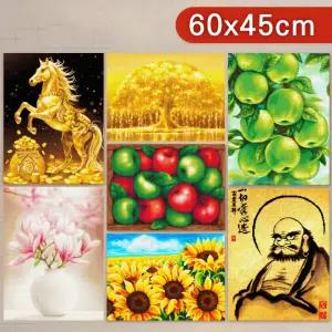 블링블링 보석십자수 캔버스형 액자형 해바라기 부엉이 금전수 재물 사과 돼지 호랑이 달마 예수님