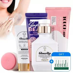 [HOT]초간편 5분 퀵 제모 크림 핫딜! 저자극 실리콘 퍼프 제모/ 인샤워 톤업 밀크/ 모공팩 外 ~핫딜