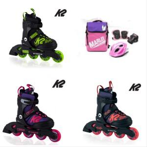K2 레이더 시러스 마리 아동인라인 5단계 사이즈조절 가방+보호대+헬멧
