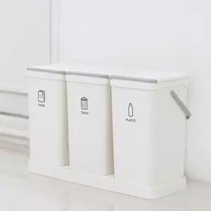 모노플랫 3단 분리수거함 재활용 쓰레기통