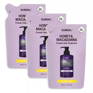 쿤달 트리트먼트 리필팩, 일랑일랑, 400ml, 3개