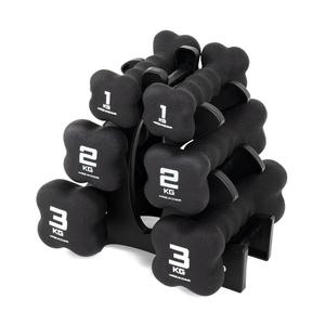 프로-스펙스 네오프렌 아령 덤벨 12kg 세트 거치대 포함