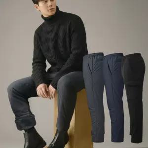 3종세트 남자 패딩 바지 조거 팬츠 캠핑 골프 웰론 솜 겨울 남성 일자핏