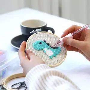 아트박스 101도 펀치니들 DIY 뽀글이 민트공룡