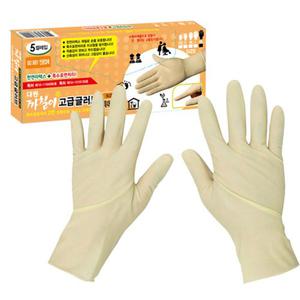 대동 까칠이 고급미용장갑 아이보리1box(5set) / 천연라텍스장갑 미끄럼방지 특수표면처리