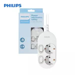 필립스 고용량 안전멀티탭 과부하차단 개별스위치 2구 3M