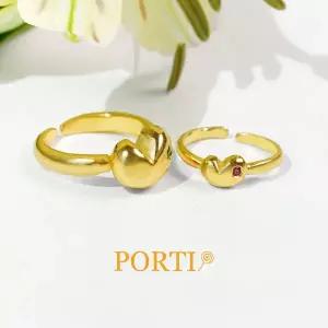 갤러리아 [뽀르띠] 순금 24K 탄생석 강낭콩 돌반지 3.75g