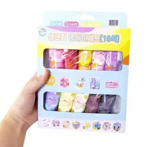 플레이앤드 크림 클레이 50g 10색 세트 깍지 포함