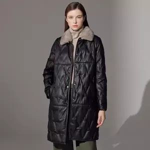 [방송에서만 10만원 세일 론칭가 499000원] 리오벨 코펜하겐 밍크 카라 이태리 양가죽 구스 롱코트