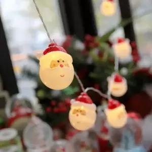 스투피드 LED 크리스마스 파티 전구 가랜드 산타얼굴)