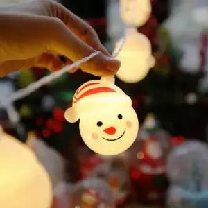 스투피드 LED 크리스마스 파티 전구 가랜드 눈사람얼굴)