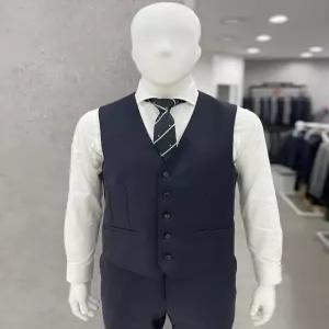 [모다아울렛][트루젠]남성 베이직핏 울 혼방 네이비 기본 정장 베스트 양복 정장 조끼 베스트_JK