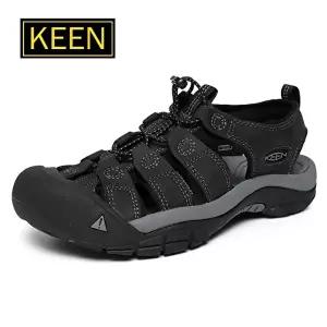 [킨]킨 샌들 M 뉴포트 레더 블랙스틸그레이 1022247