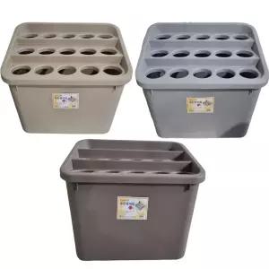 다모아 우산정리함15구 롱다리통 플라스틱 우산꽃이 