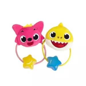 핑크퐁 아기상어 봉제 헤어끈 2P/묶기/헤어/검정색/여성/여자/밴드/기본/성인/디자인/데일리