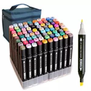 B0B 부직포 트윈마카 80색 전문가용 마카펜 드로잉 양면 촉 터치필 디자인 가방형 디자인마카
