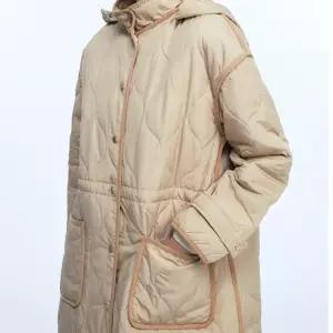 퀼팅 롱 트렌치 코트