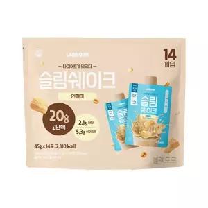 랩노쉬 슬림쉐이크 인절미맛 45g X 14포 2주분 식사대용 단백질 파우치 다이어트