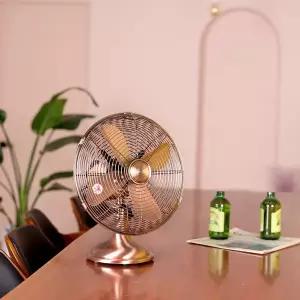 [NIKKO]니코 12인치 브론즈 엔틱 탁상형 선풍기 NKF-1213B / 3엽날개 좌우회전