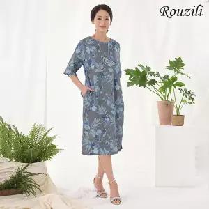 [마르조][로질리]칼린풍기인견라운지웨어원피스 블루