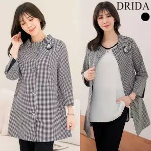 [하프클럽/]엄마옷  40-50대 여성 차이나 체크 정장 빅사이즈 썸머 여름 자켓