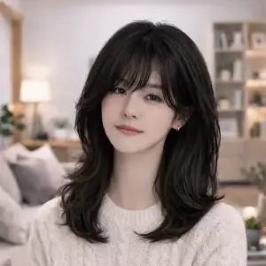 인모 탑커버 정수리가발(블랙)