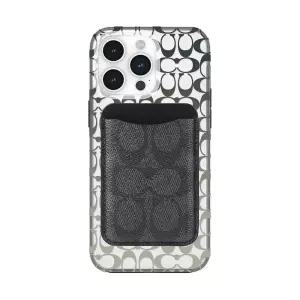 코치 맥세이프 시그니처 카드 홀더 차콜