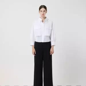 [롯데백화점]씨씨콜렉트 레이어드 크롭셔츠 C252MSC132