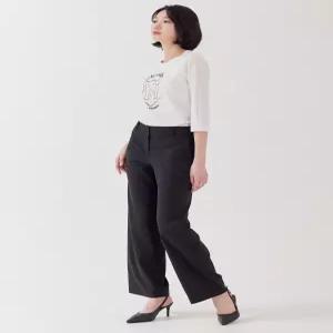 [지센]핏센 세미와이드 스판 밴딩 슬랙스 LOFPP302_BK