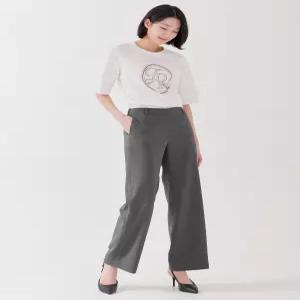 [지센]핏센 세미와이드 스판 밴딩 슬랙스 LOFPP302_GR