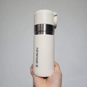 스탠리 고 진공 슬림 보틀 보온병 370ml 각인 크림 손잡이 핸들 경량
