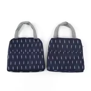 아트박스 와인앤쿡 소형 쿨러 보냉가방 2p 1세트 네이비)