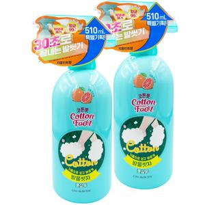 NEW 온더바디 코튼풋 발을 씻자 풋샴푸 510ml x2개 자몽민트