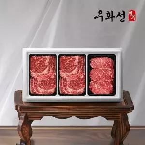 갤러리아 암소 숙성한우 1등급 등심 구이 선물세트 7호(등심+등심+채끝/총1kg