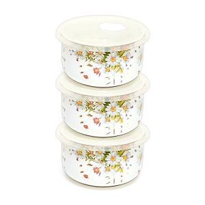 본차이나 B 베르체 화이트 플렌 밀폐찬통 소3조세트 B베르체 에어홀 뚜껑 도자기 밀폐찬기 5663