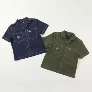 [지프키즈] 배색 스티치 반팔셔츠 KO2SHU063 카키 네이비