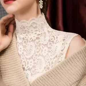 레이어드 레이스나시 목폴라 프릴블라우스 이너목티 페이크목티 페이크목폴라 목토시