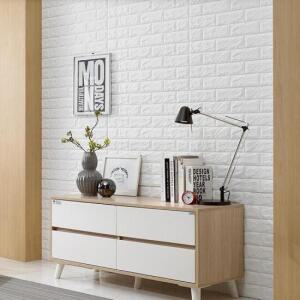 폼블럭 단열벽지 파벽돌 시트지 접착식 방한 보온 벽지 셀프도배 인테리어