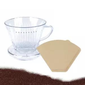 커피드립퍼 + 여과지 40매 세트/필터/드립/커피/걸음망/드립백/거름/원두/여과/용지/종이/V형/일회용/1회용