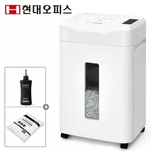 [현대오피스] 저소음 문서세단기 15매 33L PK-8200CD +오일+파지봉투 자동절전 보안1등급