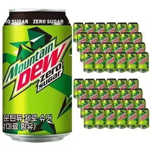 롯데 마운틴듀 제로 355ml x 48캔 (24캔 2박스)