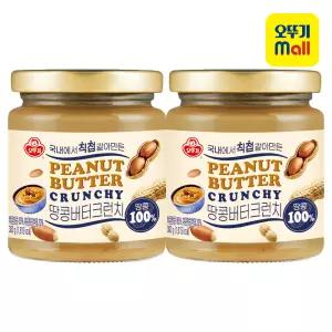 [본사직영] 오뚜기 100% 땅콩버터 크런치 300g, 2개