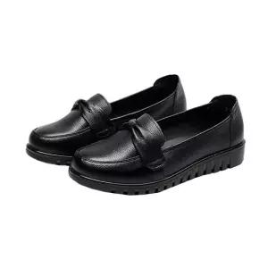 피카소 빅사이즈 발편한 중년 여성용 리본 블랙 컴포트화 3cm