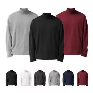 제네브 남녀공용 국내생산 면TC 반목폴라 티셔츠/S-3XL까지